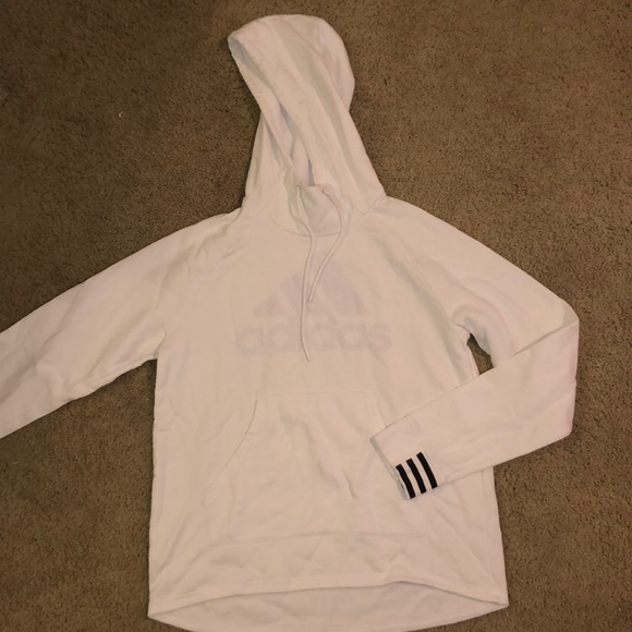 all white adidas sweatshirt